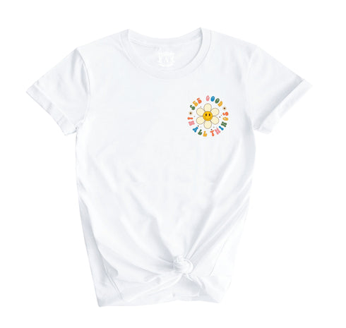 Rainbow Flower Good Things Short Sleeves T-Shirt