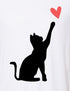 Cat and Heart Short Sleeves T-Shirt