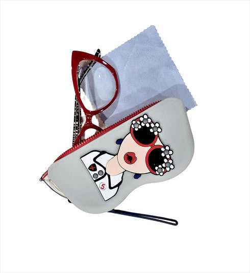 Stylish Glasses & Lipstick Organizer - Silicone Travel Case