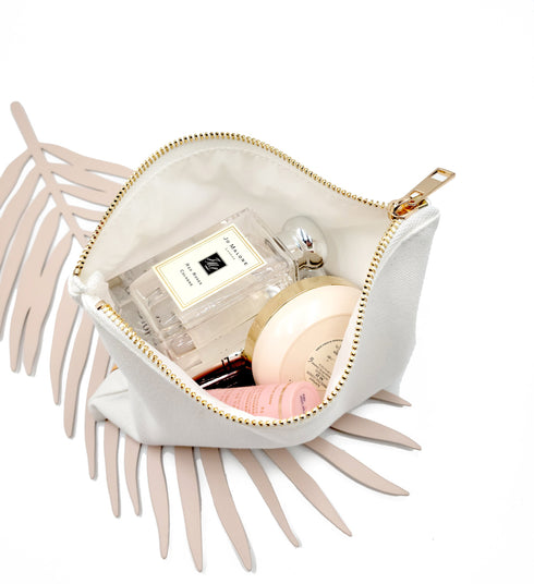 Crystal Spooky Vibes Pouch Makeup Bag, Canvas Bag ,pencil case, holding various things and more.