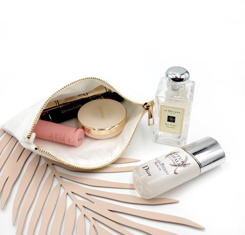 Skeleton Spooky vibes Pouch Makeup Bag, Canvas Bag ,pencil case, holding various things and more.