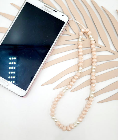 Personalized Sparkling Crystal Beads Cell Phone Strap and Wrist Lanyard