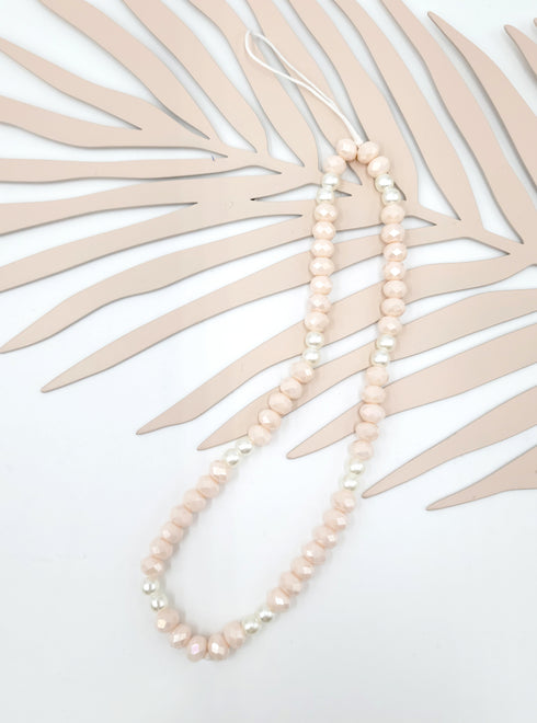 Personalized Sparkling Crystal Beads Cell Phone Strap and Wrist Lanyard