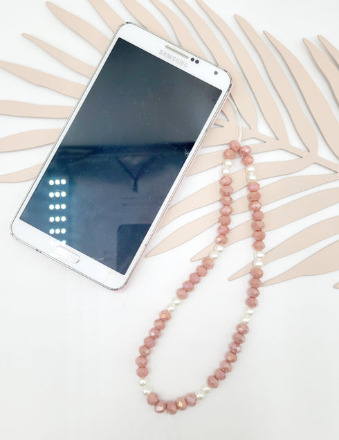 Personalized Sparkling Crystal Beads Cell Phone Strap and Wrist Lanyard