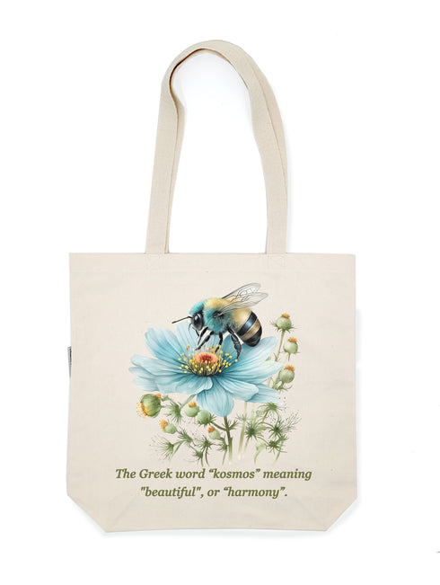 Watercolor Floral Bee Harmony Tote Bag