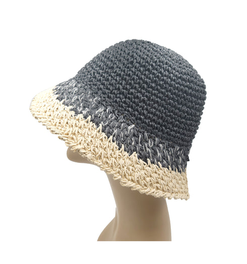 6 Colored Handmade Crochet Size Adjustable Foldable Straw Hat