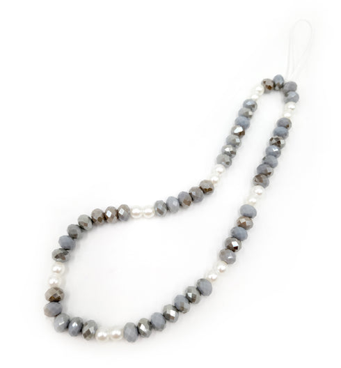 Personalized Sparkling Crystal Beads Cell Phone Strap and Wrist Lanyard