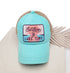 Embroidered Sunshine & Lake Time Patch High Pony Criss Cross C.C Ball Cap