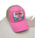 Embroidered Sunshine & Lake Time Patch High Pony Criss Cross C.C Ball Cap