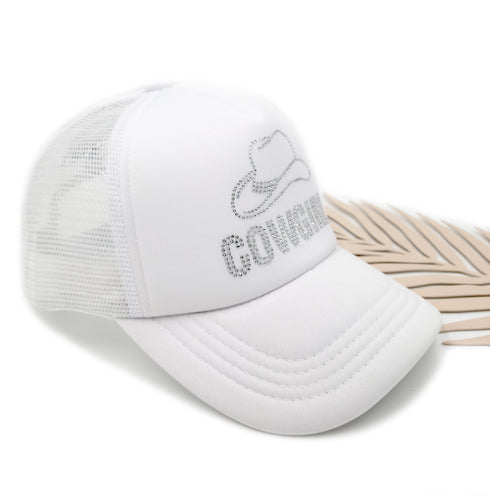 Women's COWGIRL Rhinestone C.C Trucker Cap