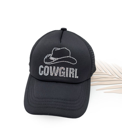 Women's COWGIRL Rhinestone C.C Trucker Cap
