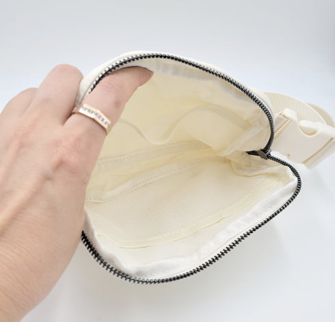 Everywhere White Fanny Pack with Adjustable Strap