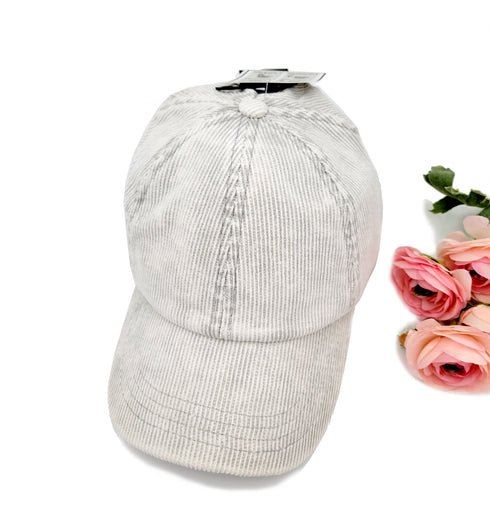 C.C Stonewashed Corduroy Baseball Ponytail Cap women baseball cap, gifts for her