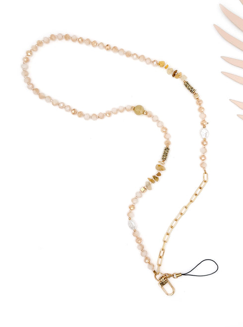 Gemstone Lanyards for Badge Holder,ID Holder Necklace, Lanyard for Badge Holder, Key Lanyard, Keychain, Phone strap, Teacher Lanyard for gifts