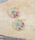 Handmade Botanical Small Flowers petal Resin Earring gift for her