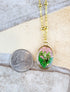 New Handmade Botanical Colorful Real Flower Creative Pressed Flower Pendant Necklaces