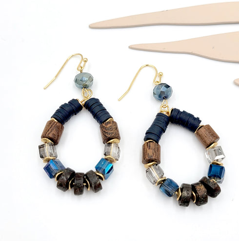 Mocha Teardrop Dangle Earth Earring