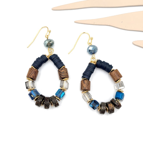 Mocha Teardrop Dangle Earth Earring