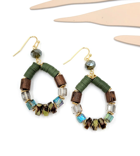 Mocha Teardrop Dangle Earth Earring