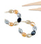 Multi Faceted oval crystal beads Hoop Earrings