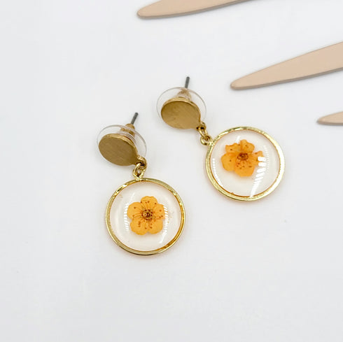 Forget me not Hand made Earrings, Pressed Flowers Earrings, Resin jewelry, Natural Jewelry, Botanical Earring