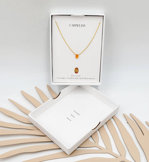 Short Natural Carnelian Gemstone Teardrop Shape Briolette Faceted Pear pendent Necklace