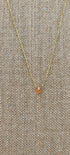 Short Natural Carnelian Gemstone Teardrop Shape Briolette Faceted Pear pendent Necklace