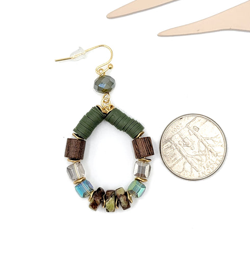 Mocha Teardrop Dangle Earth Earring