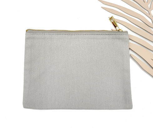 Skeleton Spooky vibes Pouch Makeup Bag, Canvas Bag ,pencil case, holding various things and more.