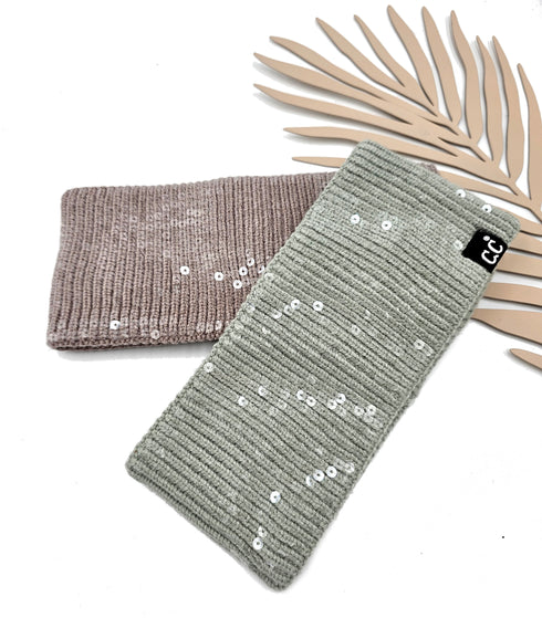 All Over Clear Sequin Headwrap gift for her