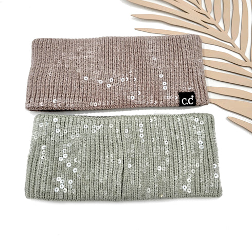 All Over Clear Sequin Headwrap gift for her