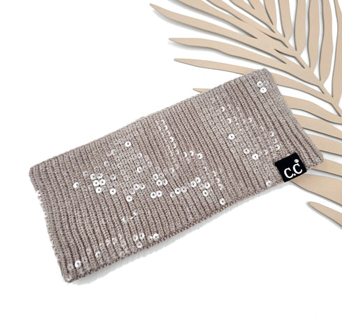 All Over Clear Sequin Headwrap gift for her