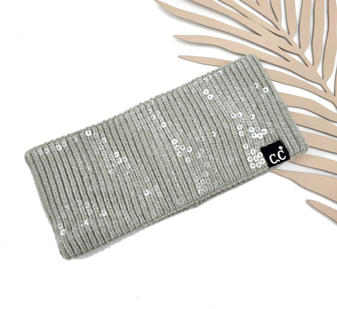 All Over Clear Sequin Headwrap gift for her