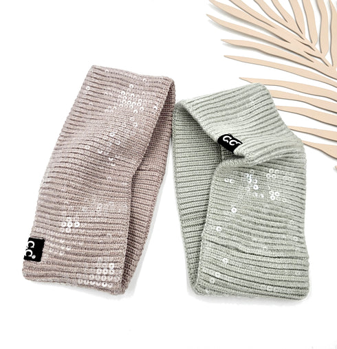 All Over Clear Sequin Headwrap gift for her