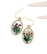 Handmade Botanical Colorful Real Flower Creative Pressed Flower Resin Earrings gift for her