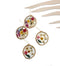 Multi-Color Pressed Flowers Circle Drop Resin Handmade Earrings