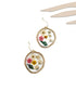 Multi-Color Pressed Flowers Circle Drop Resin Handmade Earrings