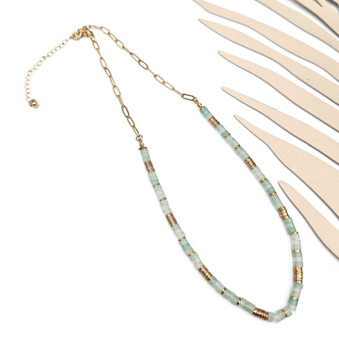 Green Aventurine gemstone beads necklace