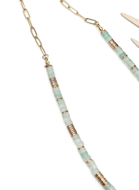 Green Aventurine gemstone beads necklace