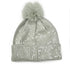 All over Sequin Fur Pom Beanie Hat