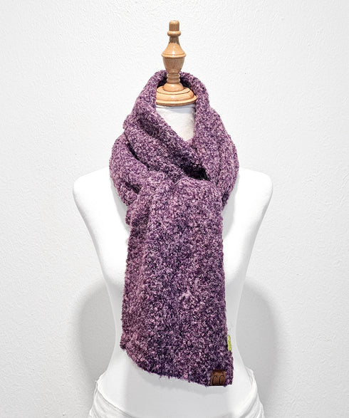 Mixed Color Boucle Knitted Shearling Mohair Scarf , winter scarf, cozy soft warm scarf gifts for her