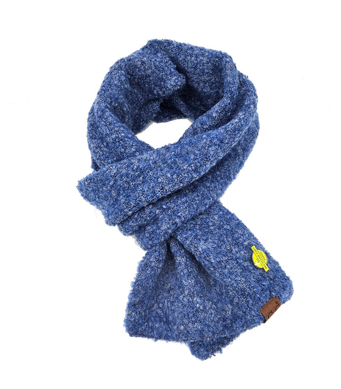 Mixed Color Boucle Knitted Shearling Mohair Scarf , winter scarf, cozy soft warm scarf gifts for her