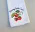 Blooming Garden Fruit Dish Towels, Hand Printed Kitchen Towels