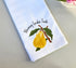 Blooming Garden Fruit Dish Towels, Hand Printed Kitchen Towels