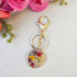Handmade petals Pressed flower Heart Keychain
