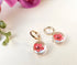 Forget me not Pressed Flowers Sphere Earrings