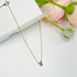 Short Natural Amethyst Gemstone Teardrop Shape Briolette Faceted Pear pendent Necklace