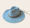 Multicolor Braided Band Panama Blue Mix Hat