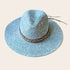 Multicolor Braided Band Panama Blue Mix Hat