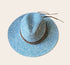 Multicolor Braided Band Panama Blue Mix Hat